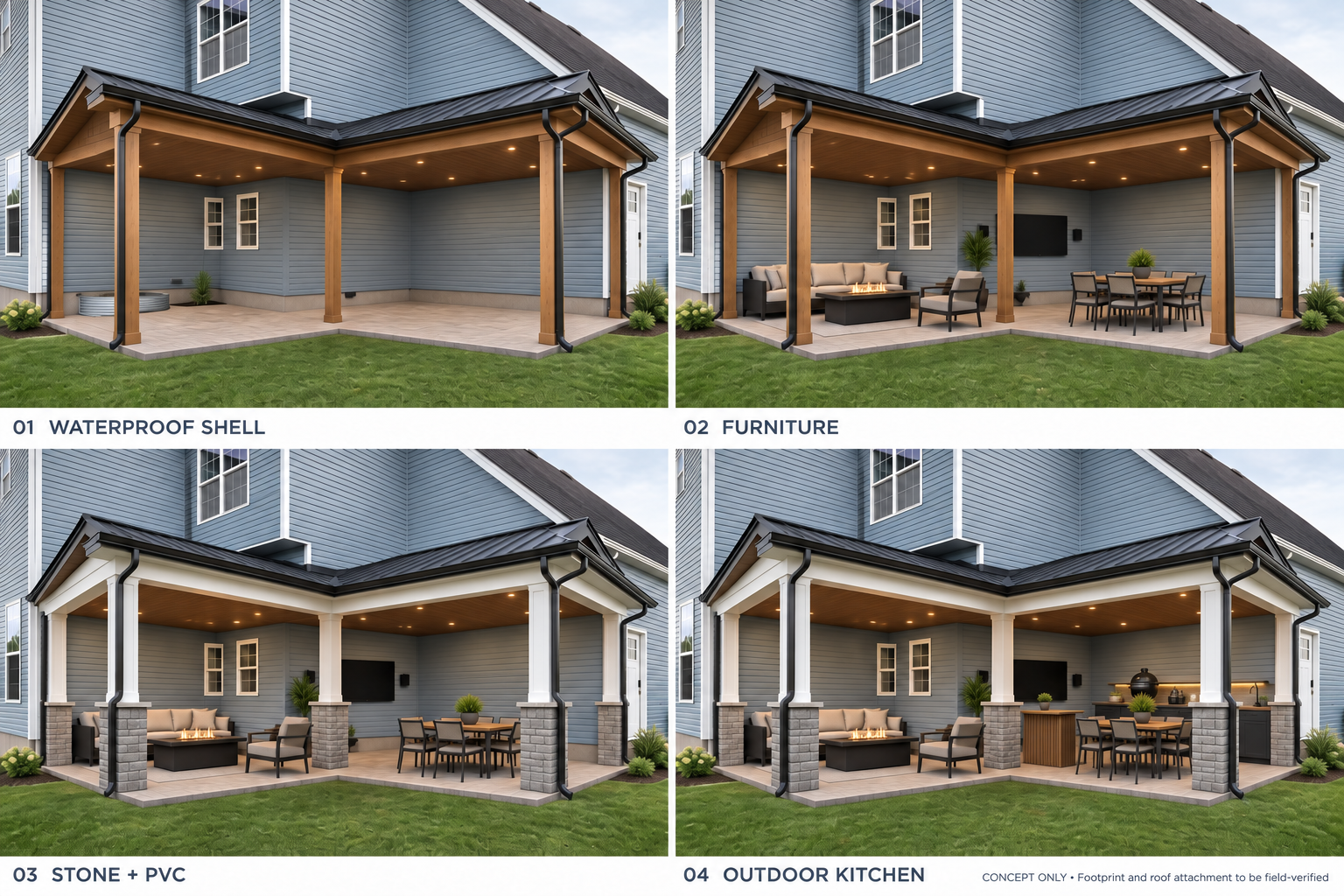 Superseded initial patio concept board